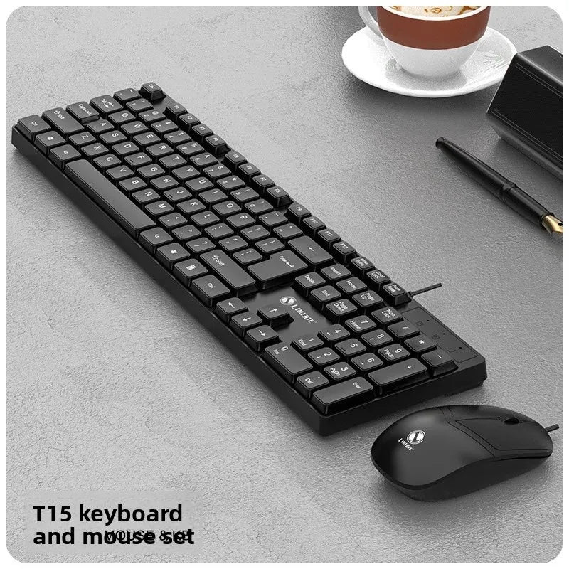 Limei T25 Metal Gaming Keyboard Mouse Set Backlit Floating Mechanical Feel USB Computer Peripherals from Mainland China