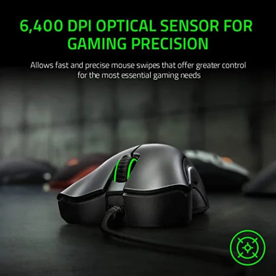 Razer DeathAdder Essential Wired Gaming Mouse / Wired Mice 6400DPI 5 Independently Buttons For Laptop PC Gamer