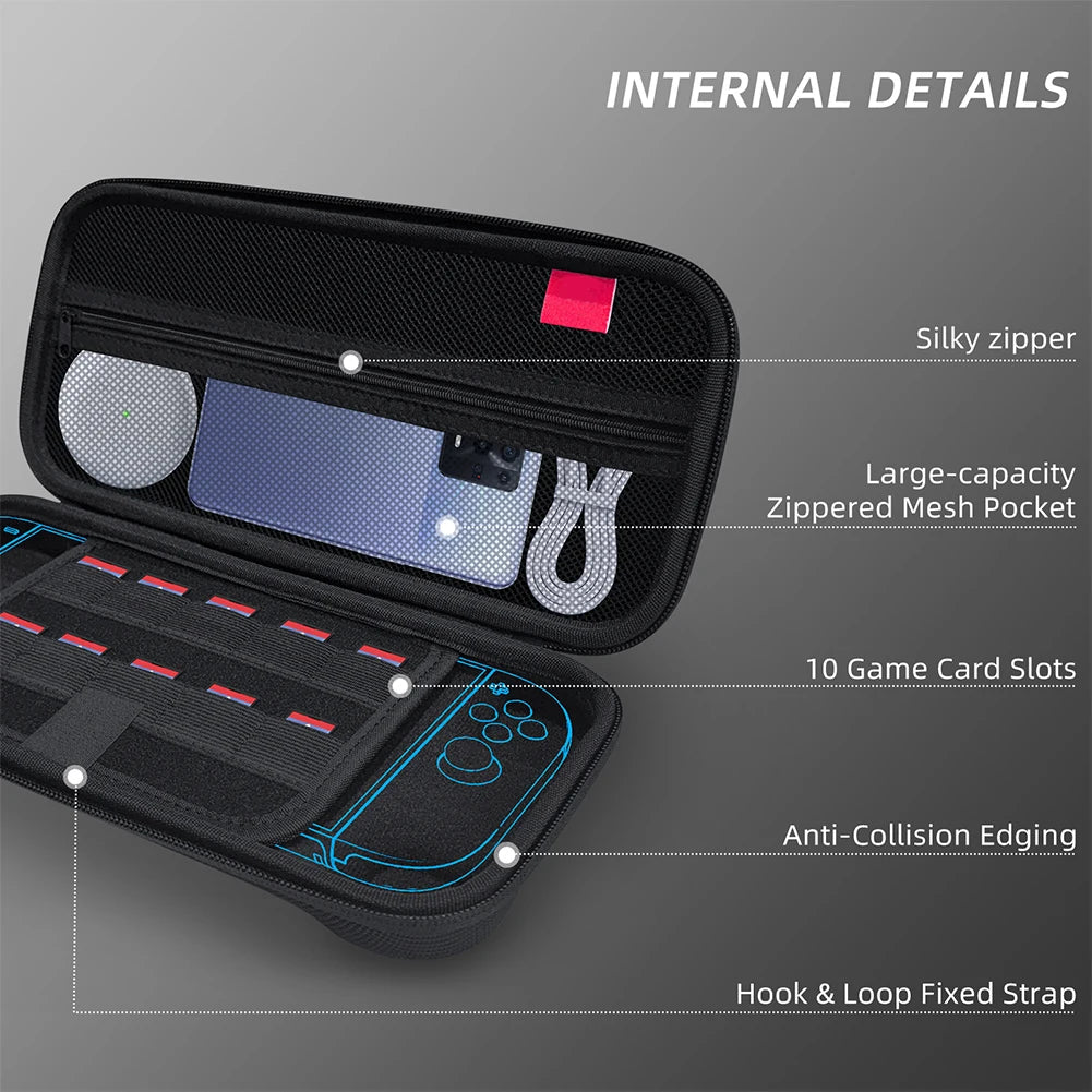 Travel Carrying Case For Nintendo Switch 2 EVA Hard Shell Shockproof Storage Bag Protective Bag Pouch for NS 2 Console Accessory