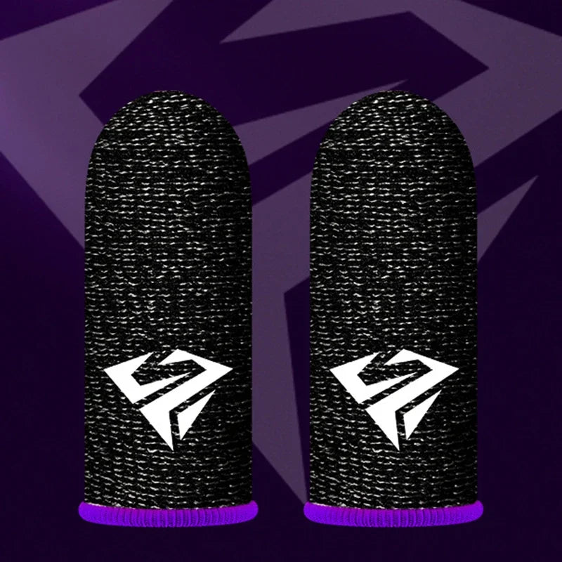 2x Mobile Game Fingertip Gloves Gamer Sweatproof Anti-slip Touch Screen Finger Sleeve Breathable Gaming Finger Cover Sweat-proof