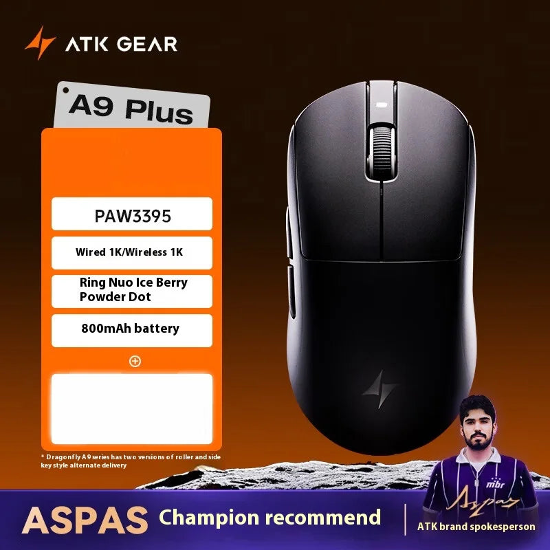ATK A9 Ultra Wireless Gaming Mouse A9/A9 SE/A9 Plus/A9 Pro Tri Mode 8K 53g Lightweight E-sports Gaming Mouse PC Custom Accessory