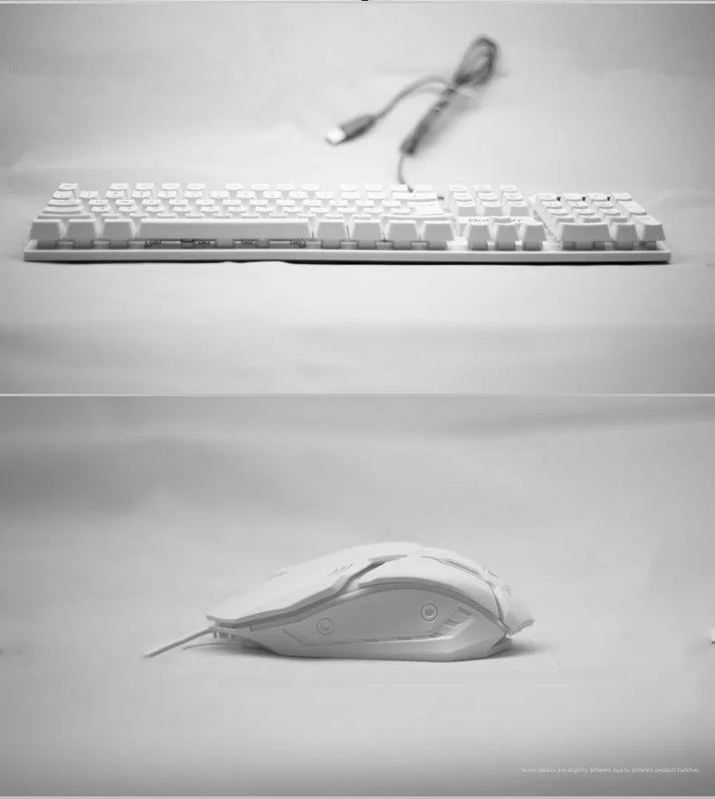 Doctor Denton Floating Rainbow Backlight Wired Keyboard Mouse Set Diy Computer Assembly Suitable For Gaming Office