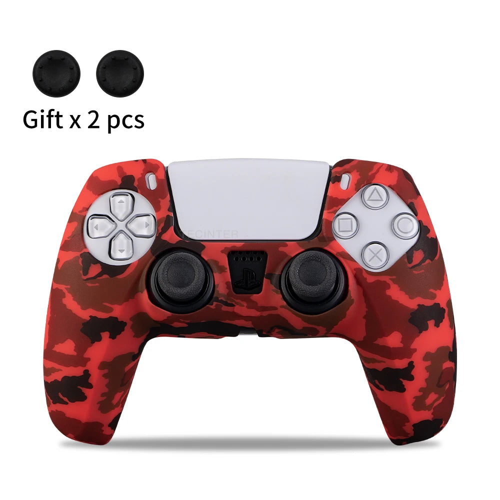 Protective Cover Skin for Playstation 5 Controller Anti-slip Silicone Case for PS5 Slim Gamepad Cover Thumb Grips Accessories