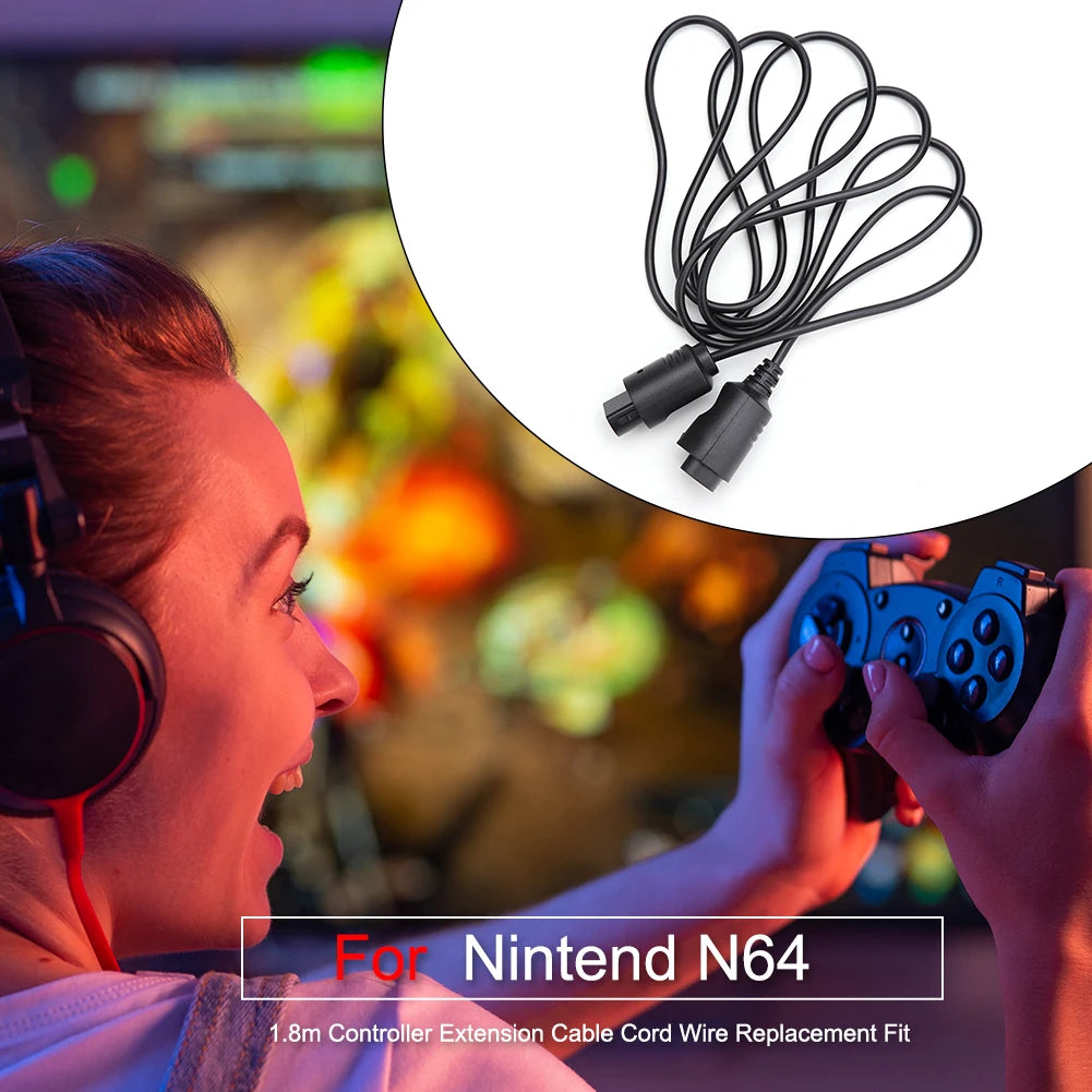 Controllers Extension Cable Cords Extender Lead Gaming Cable Fit for Nintend N64