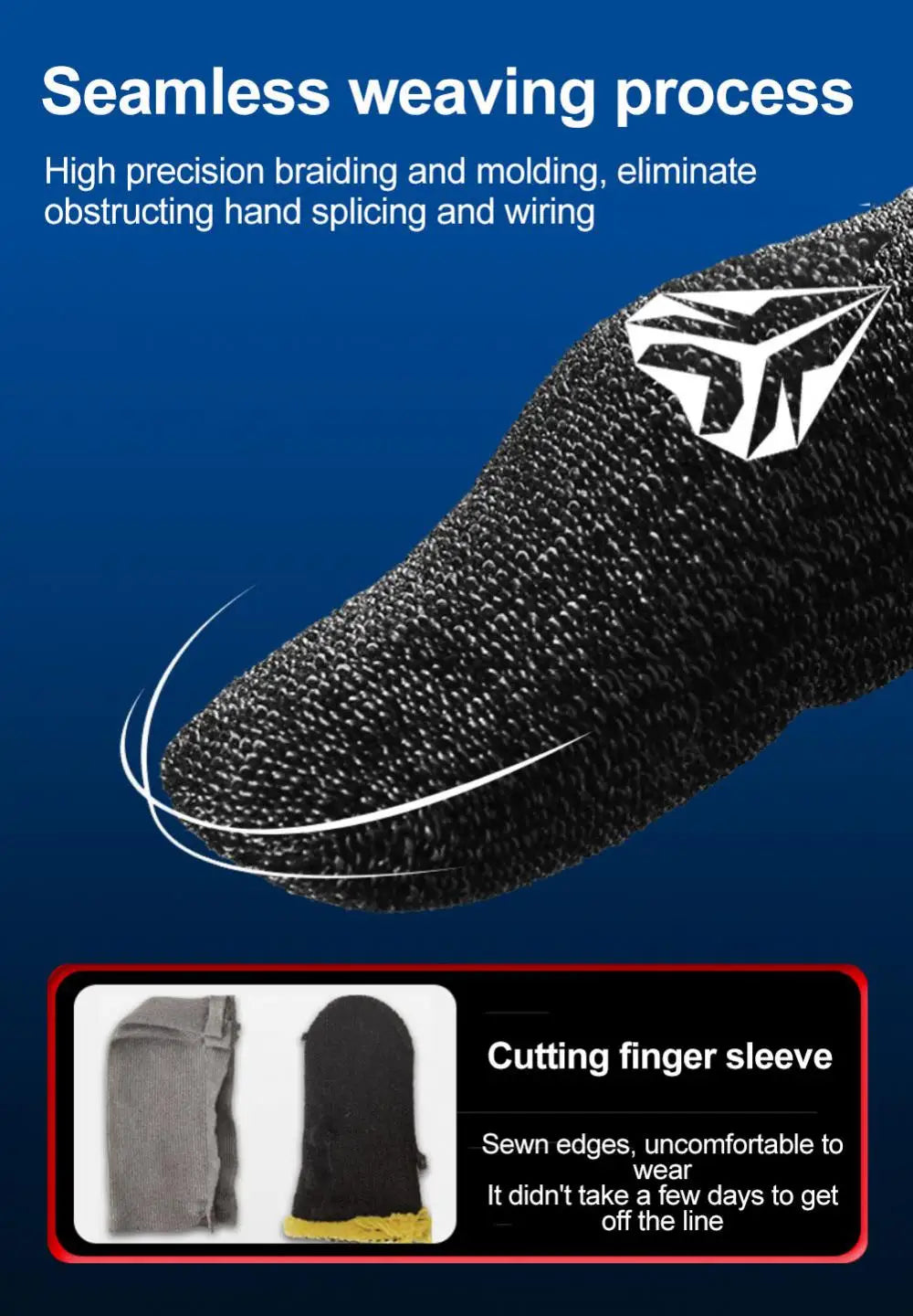 For PUBG Gaming Finger Sleeve Luminous Fingertips Cover Anti-slip Breathable Finger Cots Thumb Gloves For Mobile Game