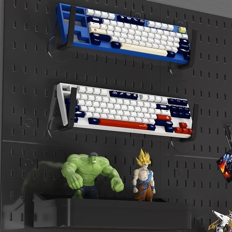 Nordic Style pegboard gamer accessories wall mount shelf peg board gaming  hook Rack Plastic Storage for Kitchen Bathroom Office