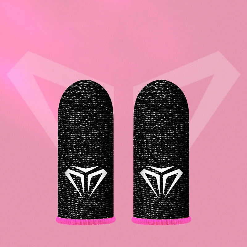 2x Mobile Game Fingertip Gloves Gamer Sweatproof Anti-slip Touch Screen Finger Sleeve Breathable Gaming Finger Cover Sweat-proof