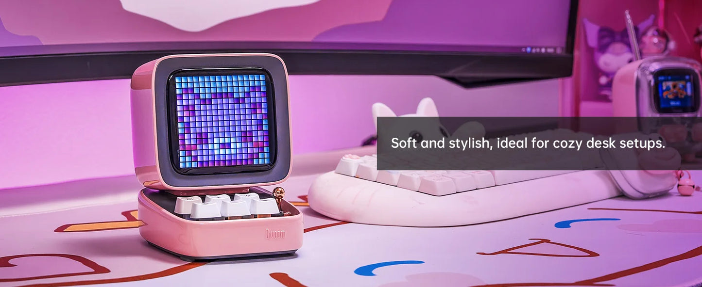 Divoom Ditoo-Pro  Pixel Art Bluetooth Portable black Speaker Alarm Clock DIY LED Display Board Cute Gift Home Light Decoration
