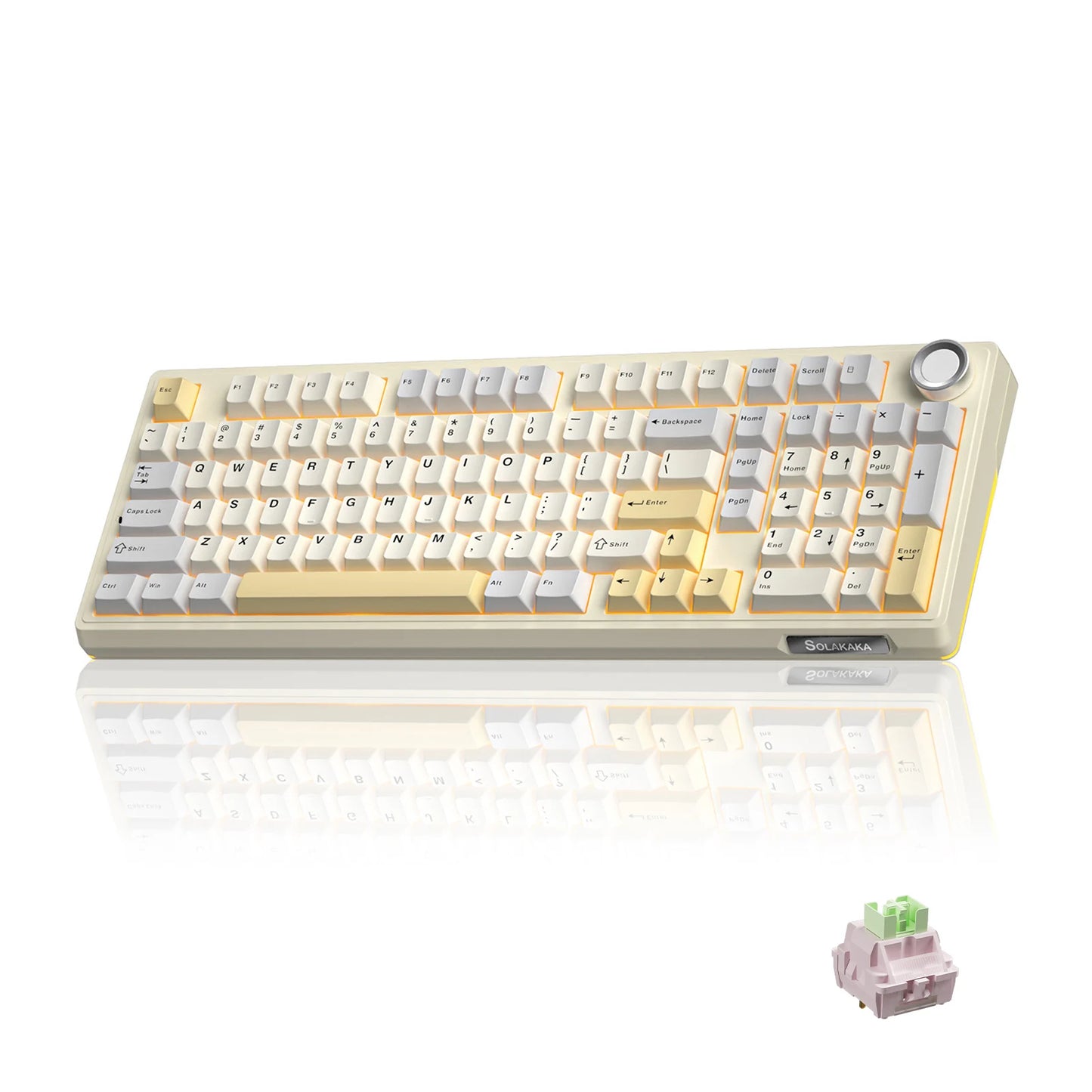 SOLAKAKA Ki99 Pro Bluetooth Wireless Keyboard 99 Keys Tri-mode Gasket Hot Swap RGB Customized Creamy Gaming Keyboard 10000mAh