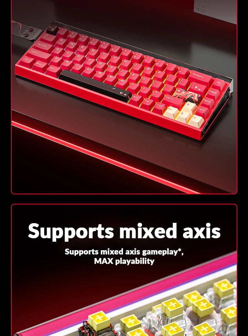 AULA HERO68 HE Ultra/pro Magnetic Switch Gaming Keyboard Full CNC Aluminum Case Rapid Trigger 8kHz Rate of Return RGB