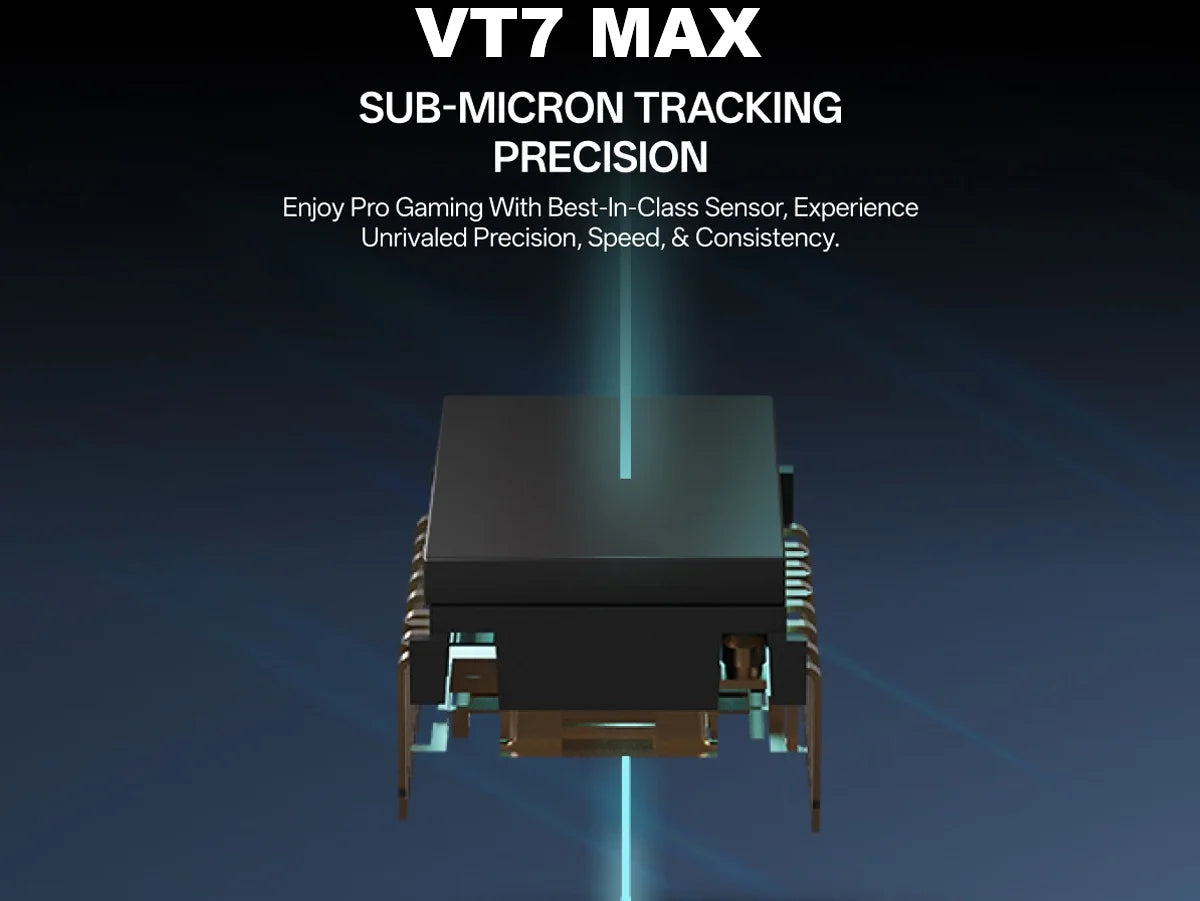 Rapoo VT7 /VT7 MAX Wireless Gaming Mouse True 8K Wireless Polling Rate 53g Lightweight Up to 500Hr Battery Life Macro Enabled