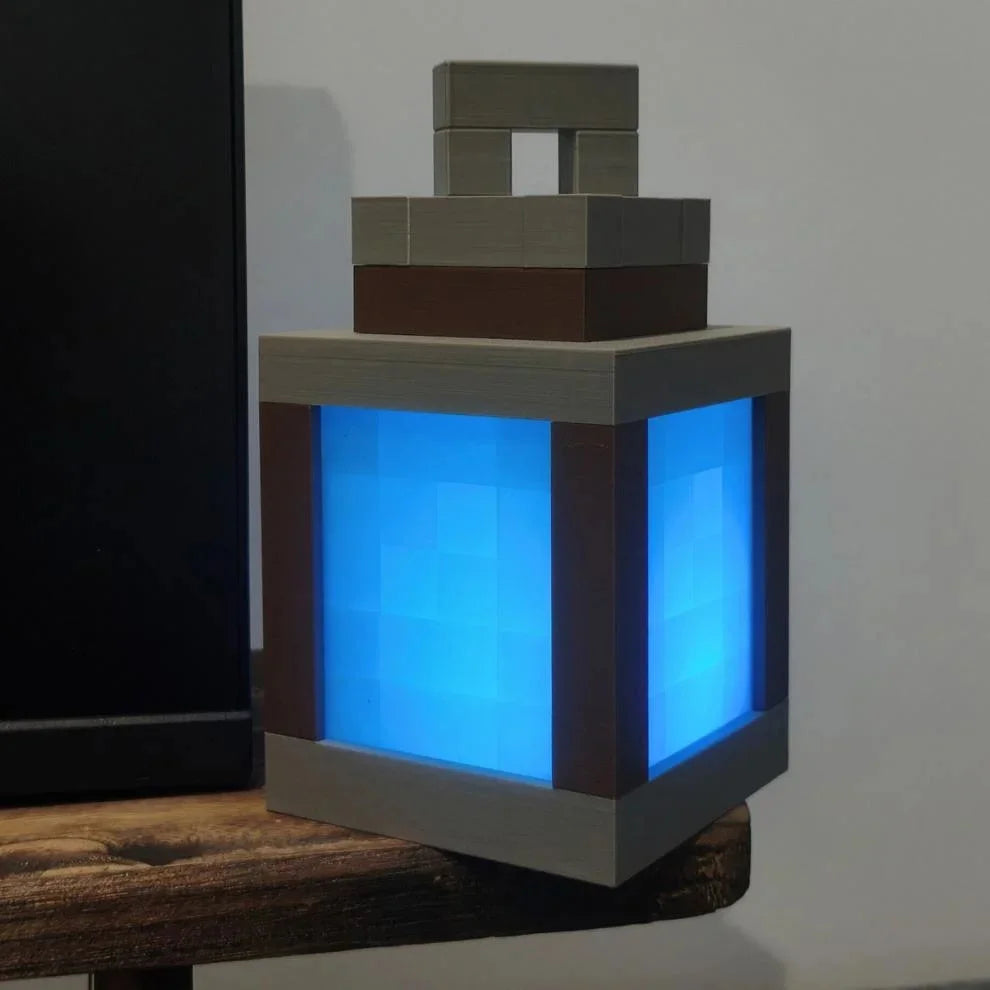 Pixel Style Wall Night Light USB Creative My Worlds Hanging Lantern For Bedroom & Gaming Decor Atmosphere Lamp For Boys Room
