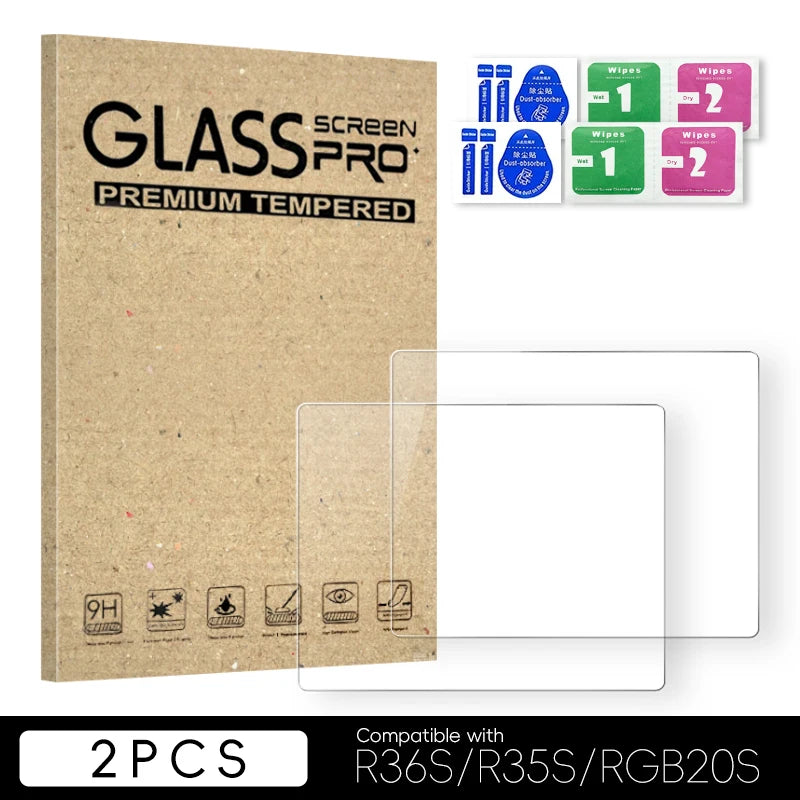 DATA FROG R36S Screen Protector Tempered Glass Protector for R35S RGB20S Retro Handheld Game Console Accessories