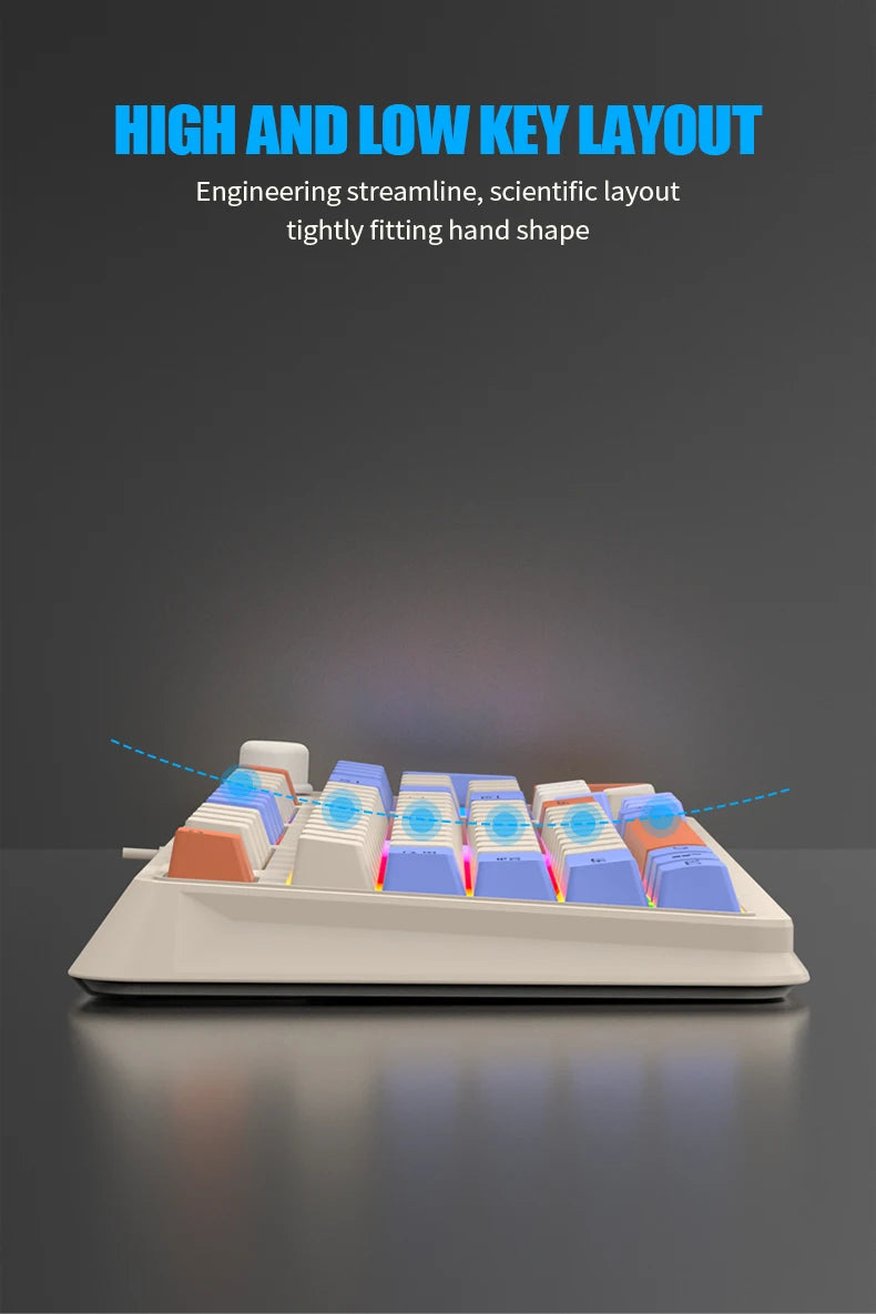 K82 Gaming Gaming Keyboard Glows Wired USB Desktop PC/Notebook Available 19-key punchless knob to adjust volume