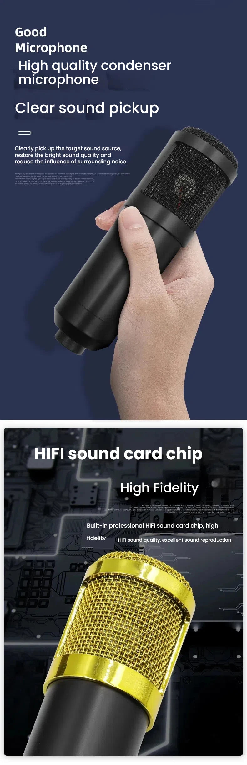 V8S sound card English podcast equipment set BM800 Condenser microphone F998 Karaoke Podcast Recording Live Stream for phones