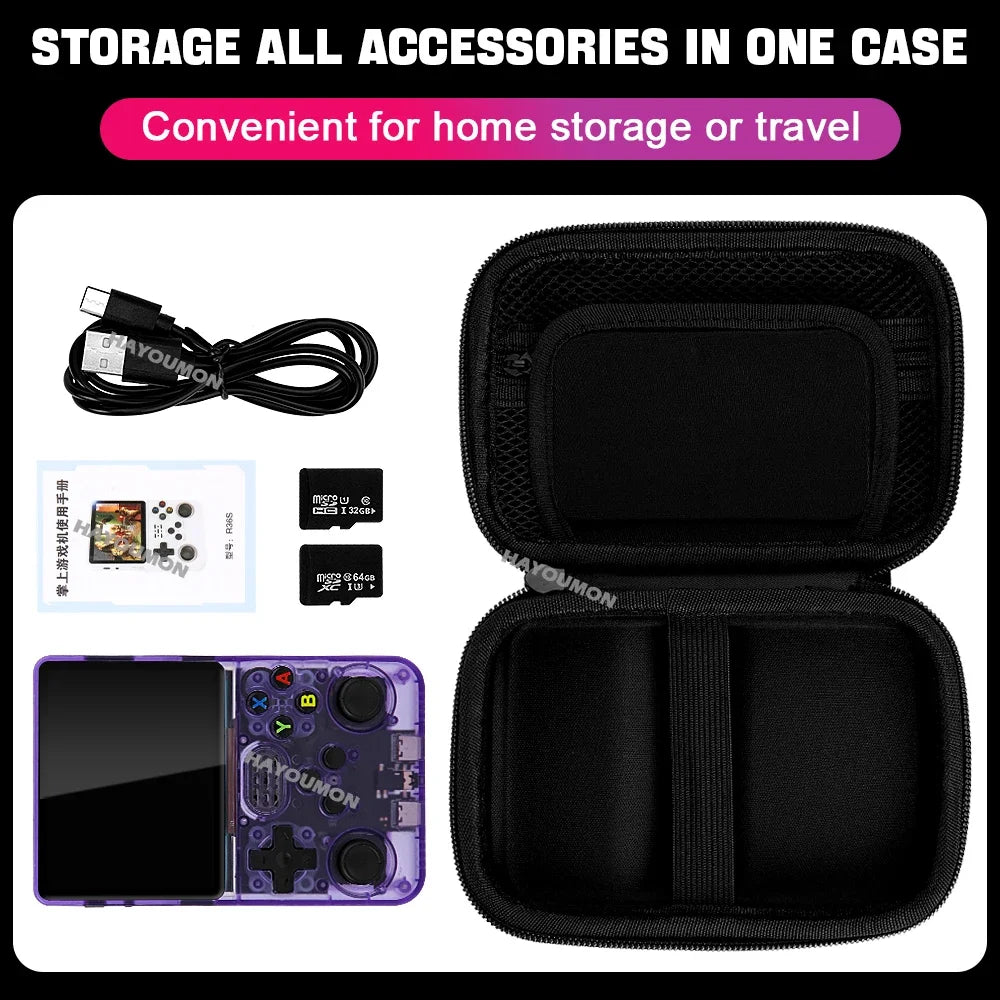 For R36S R35S Game Console Storage Bag EVA Hard Portable Protective Case Scratch-resistant Anti-fall Protector Game Accessories