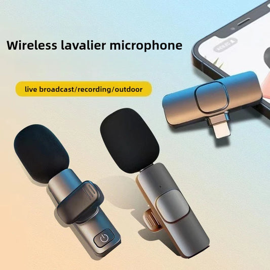 New Wireless Lavalier Microphone Portable Audio Video Recording Mini Microphone for Android PC Camera Live Gaming Phone