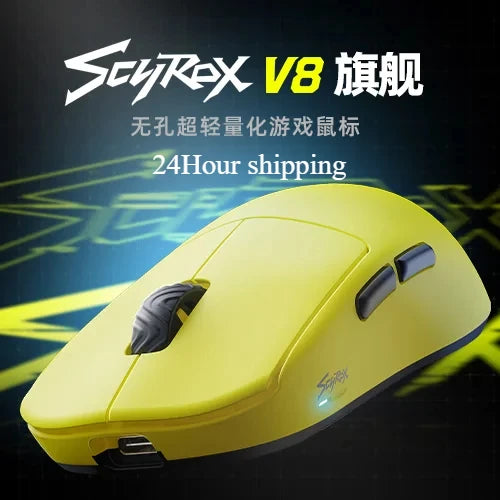 Scyrox V8 Lightweight 36g Wireless Mouse 8K PAW3950 Comfortable Feel E-Sports Gaming Mouse Customized PC Gamer Accessories Gifts