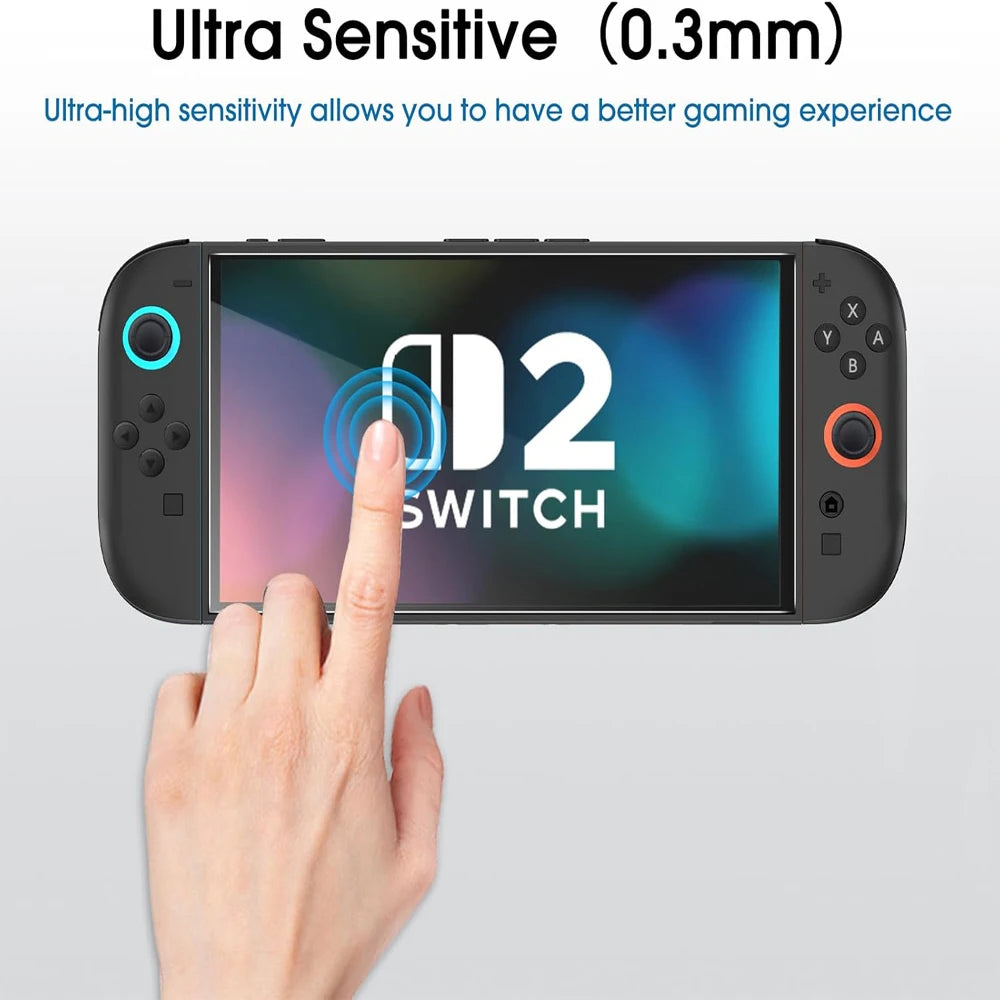 Screen Protector Tempered Glass For Switch Nintendo 2 With Joystick Cap Accessories Protector For Switch Nintendo 2
