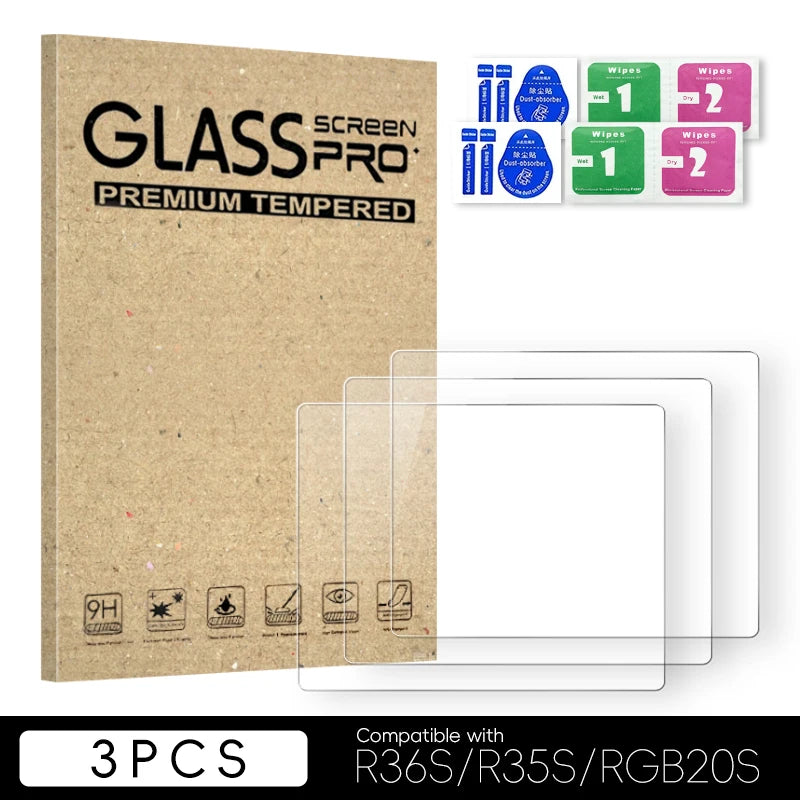 DATA FROG R36S Screen Protector Tempered Glass Protector for R35S RGB20S Retro Handheld Game Console Accessories