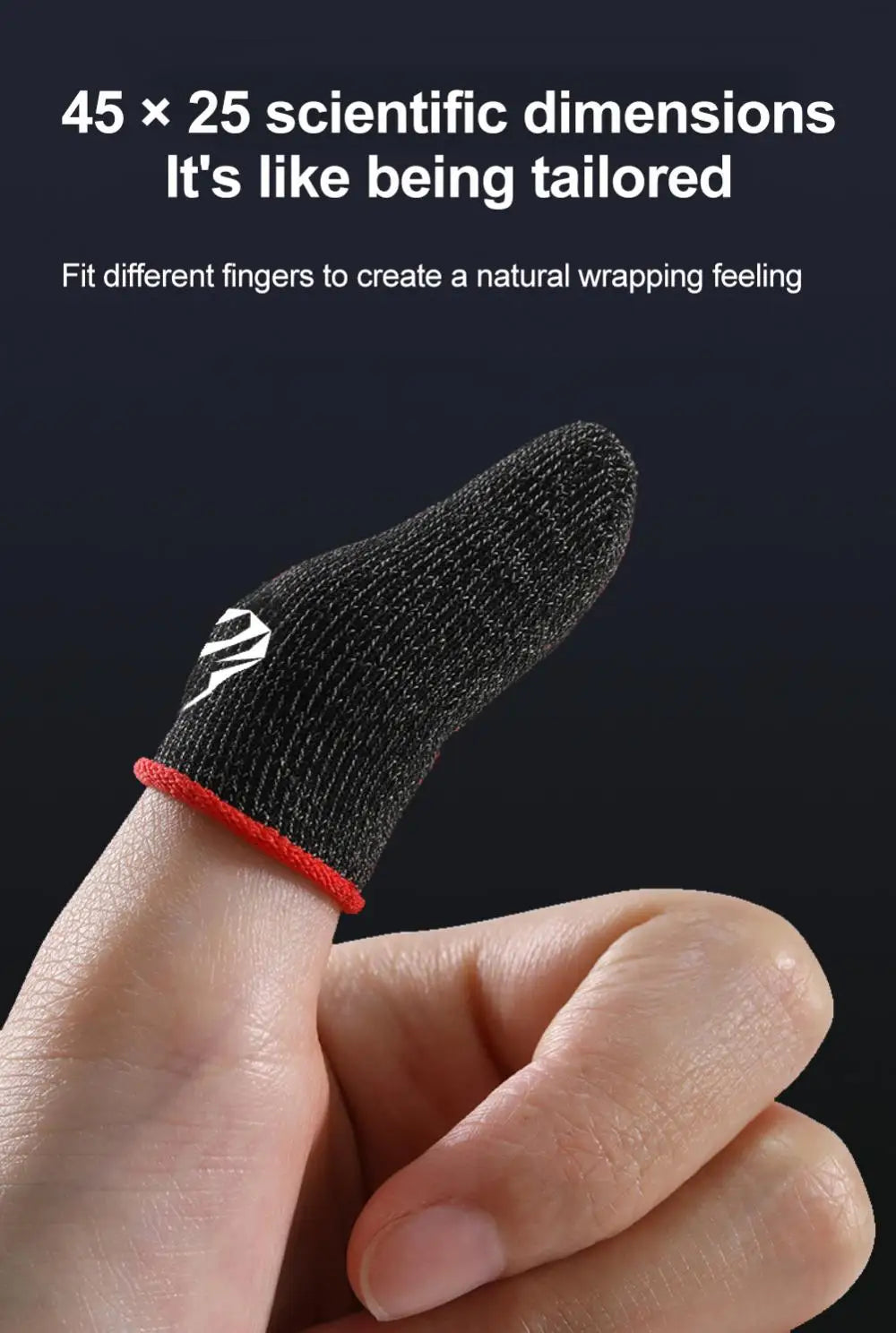 For PUBG Gaming Finger Sleeve Luminous Fingertips Cover Anti-slip Breathable Finger Cots Thumb Gloves For Mobile Game