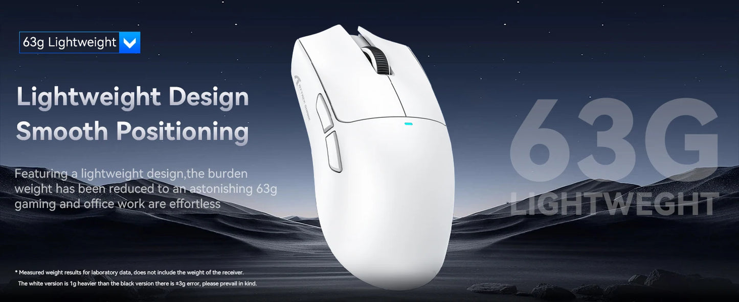 Attack Shark X11 Tri-mode Gaming Mouse with Magnetic Charging Dock, PixArt PAW3311 Sensor, 22K DPI, BT/2.4Ghz/Wired, for PC/MAC