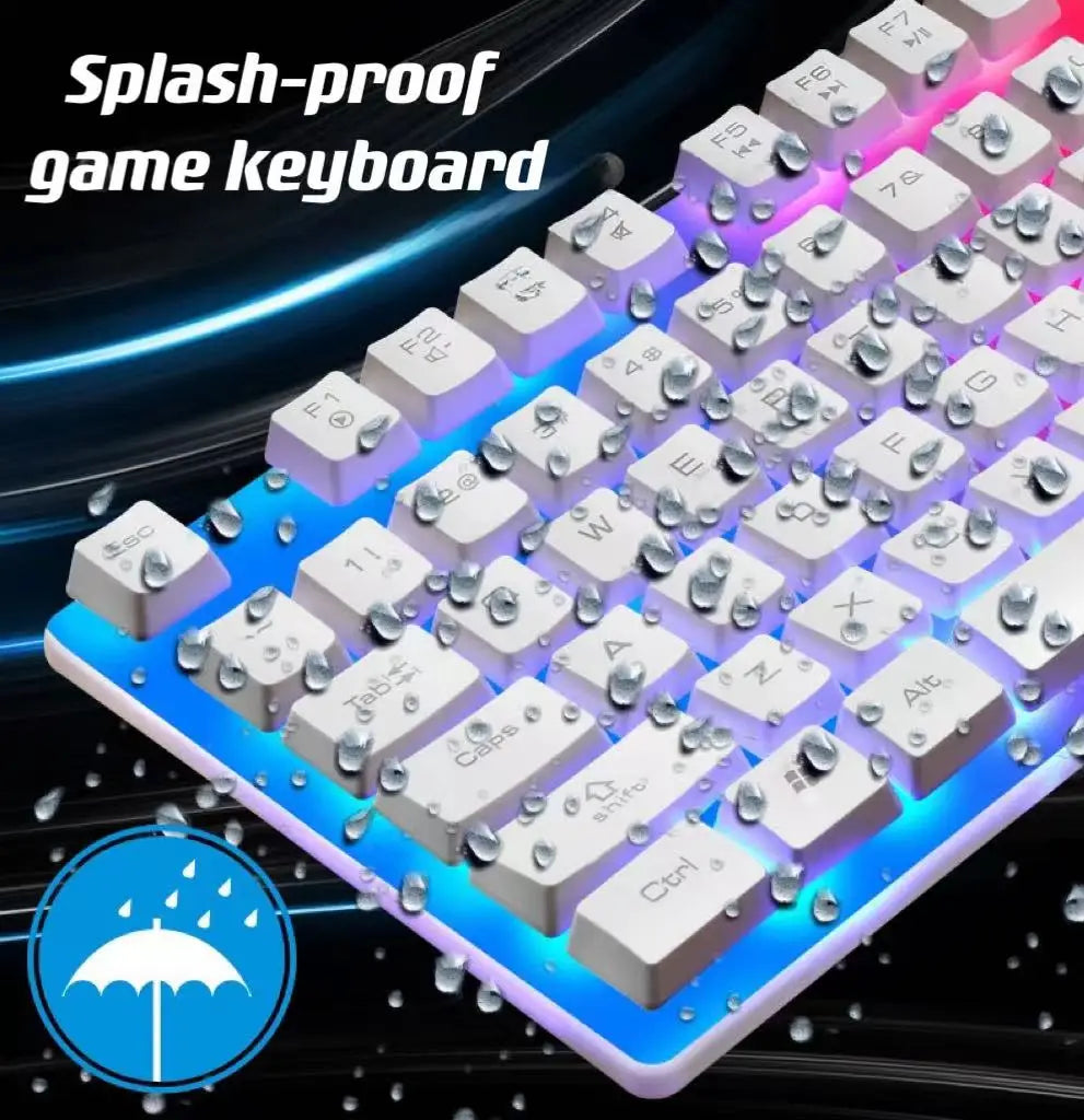 ITLY USB Wired Keyboard Set 104 Keys Backlight Gaming Keyboard Gaming  For Laptop PC Computer