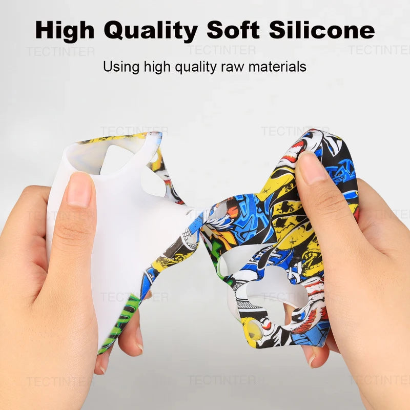 Protective Cover Skin for Playstation 5 Controller Anti-slip Silicone Case for PS5 Slim Gamepad Cover Thumb Grips Accessories