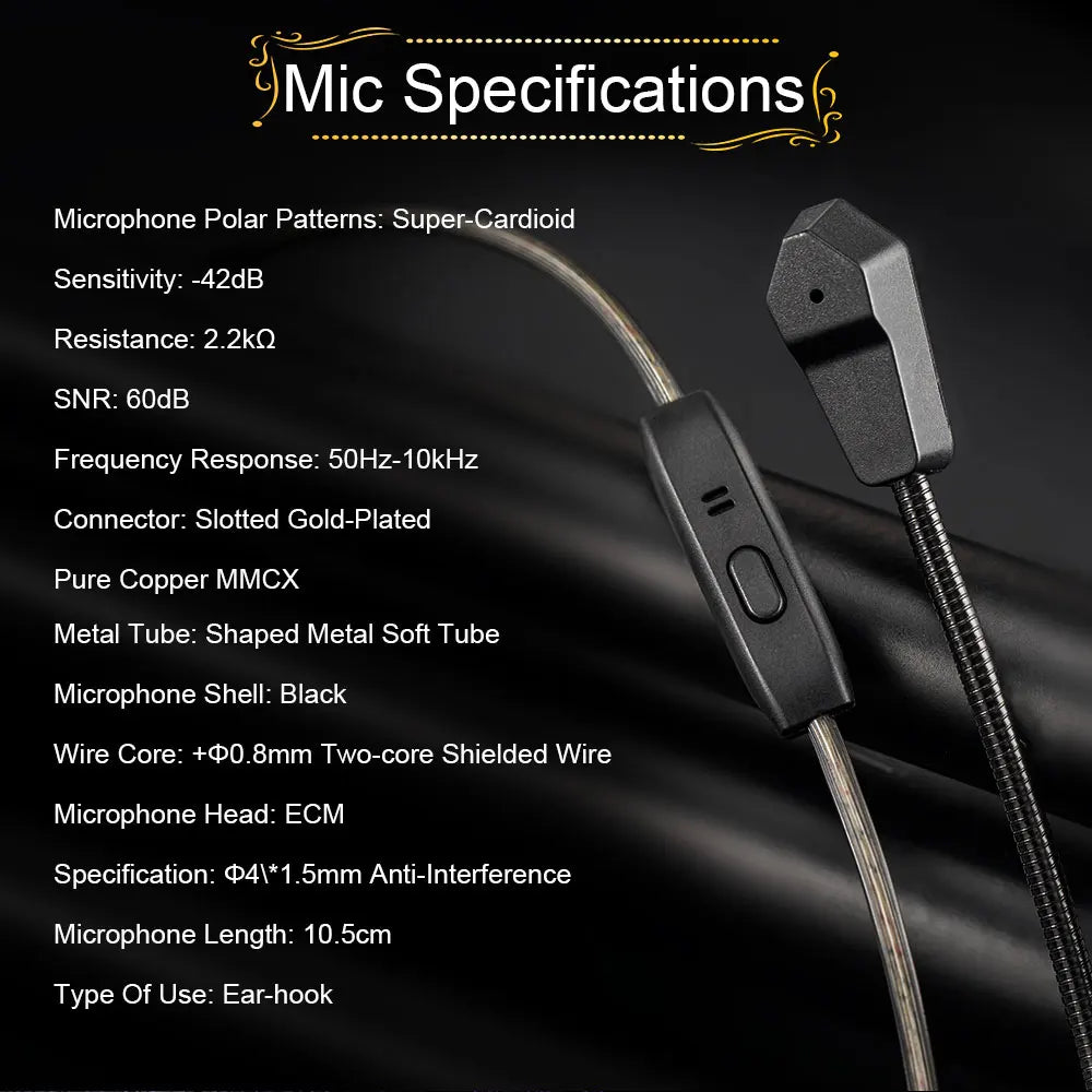 Celest Wyvern Black Type-C In Ear Earphone Monitor With Microphone Hifi Music Headphone IEMs Wired Gaming Earbuds For Gif