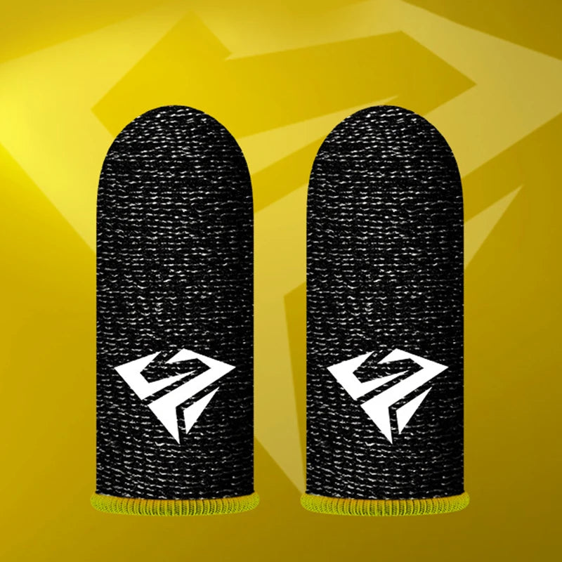 2x Mobile Game Fingertip Gloves Gamer Sweatproof Anti-slip Touch Screen Finger Sleeve Breathable Gaming Finger Cover Sweat-proof