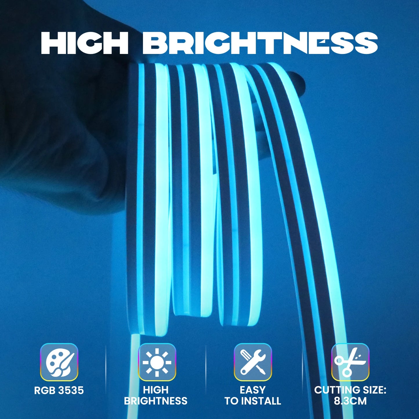 24V RGB 5m 10m 20m 30m LED Neon Strip Light Bluetooth APP 24key 44key Remote Control Music Sync Power Kit 60LED Waterproof Decor