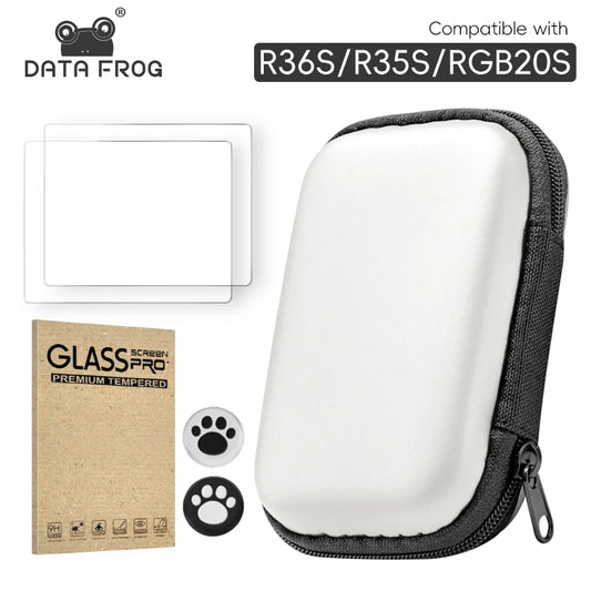 DATA FROG R36S Screen Protector Tempered Glass Protector for R35S RGB20S Retro Handheld Game Console Accessories