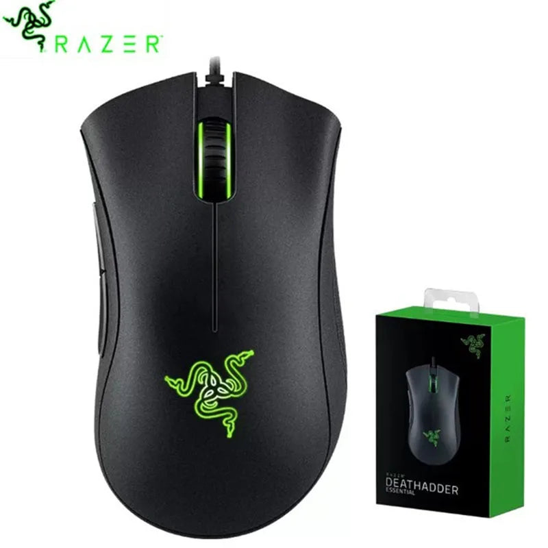 Razer DeathAdder Essential Wired Gaming Mouse / Wired Mice 6400DPI 5 Independently Buttons For Laptop PC Gamer
