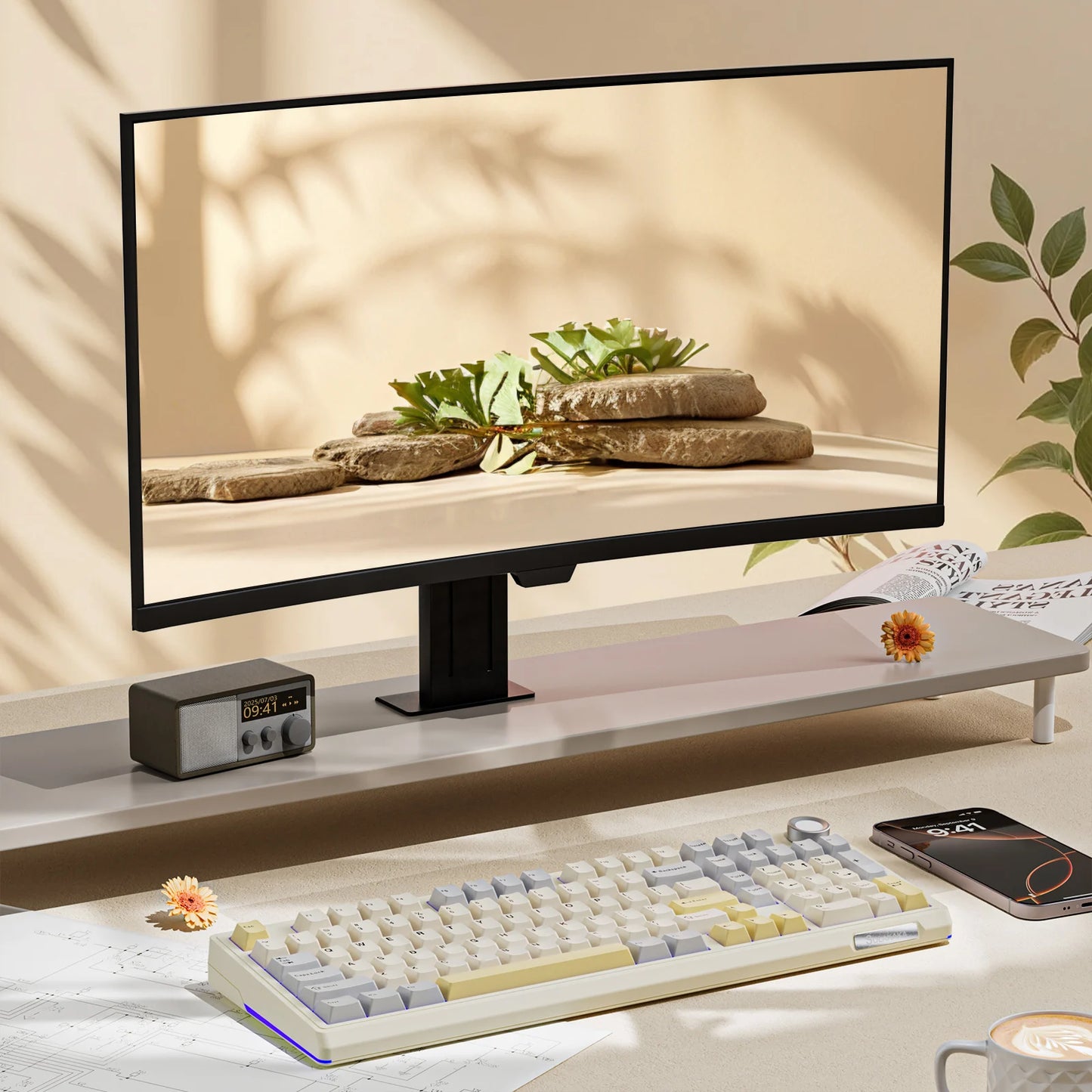 SOLAKAKA Ki99 Pro Bluetooth Wireless Keyboard 99 Keys Tri-mode Gasket Hot Swap RGB Customized Creamy Gaming Keyboard 10000mAh