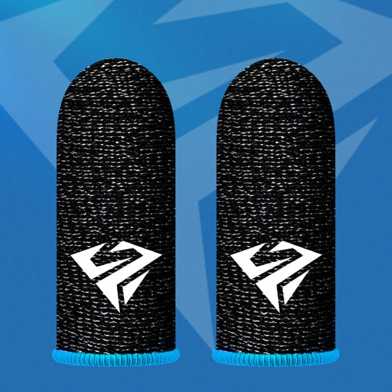 2x Mobile Game Fingertip Gloves Gamer Sweatproof Anti-slip Touch Screen Finger Sleeve Breathable Gaming Finger Cover Sweat-proof
