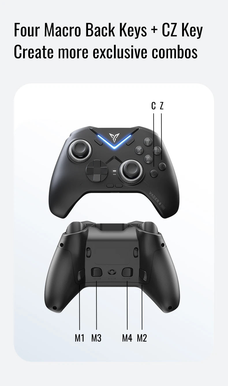 Flydigi Vader 4 Pro Gaming Controller, Force-switchable Tirgger Support, For PC/NS/Mobile/TV Box, PC Gamer PS