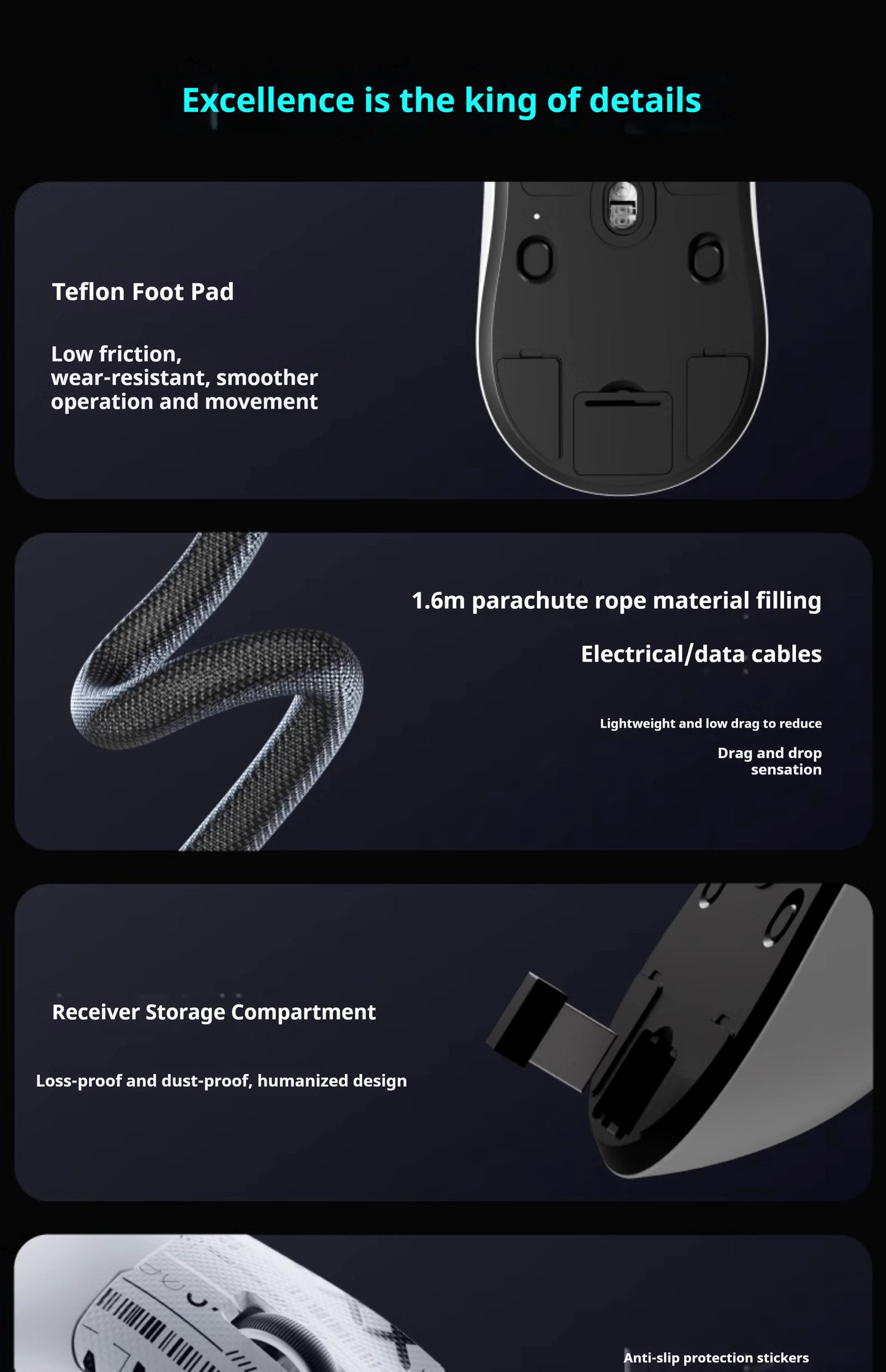 EWEADN S9 series Wireless Gaming Mouse,Tri-Mode,Lightweight Pro Design,High-Precision Sensor, Ergonomic, for Esports, PC/Office
