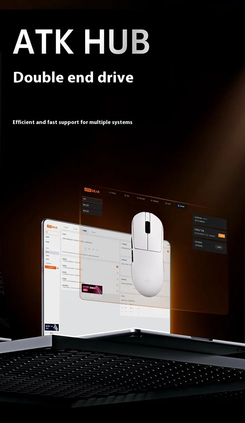 ATK A9 Ultra Wireless Gaming Mouse A9/A9 SE/A9 Plus/A9 Pro Tri Mode 8K 53g Lightweight E-sports Gaming Mouse PC Custom Accessory