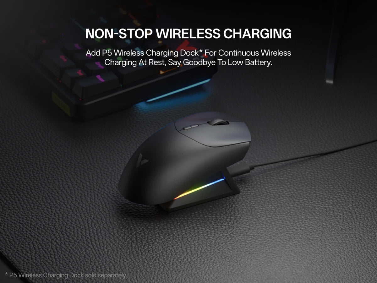 Rapoo VT7 /VT7 MAX Wireless Gaming Mouse True 8K Wireless Polling Rate 53g Lightweight Up to 500Hr Battery Life Macro Enabled