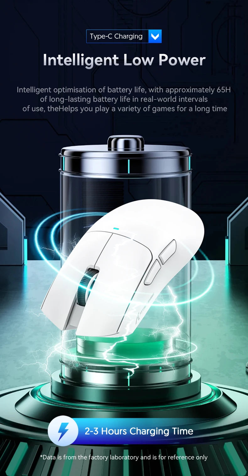 Attack Shark X11 Black Bluetooth Wireless Mouse Three Mode 2.4G PAW3311  RGB  PC Magnetic charging dock ,Gaming E-sports Mouse