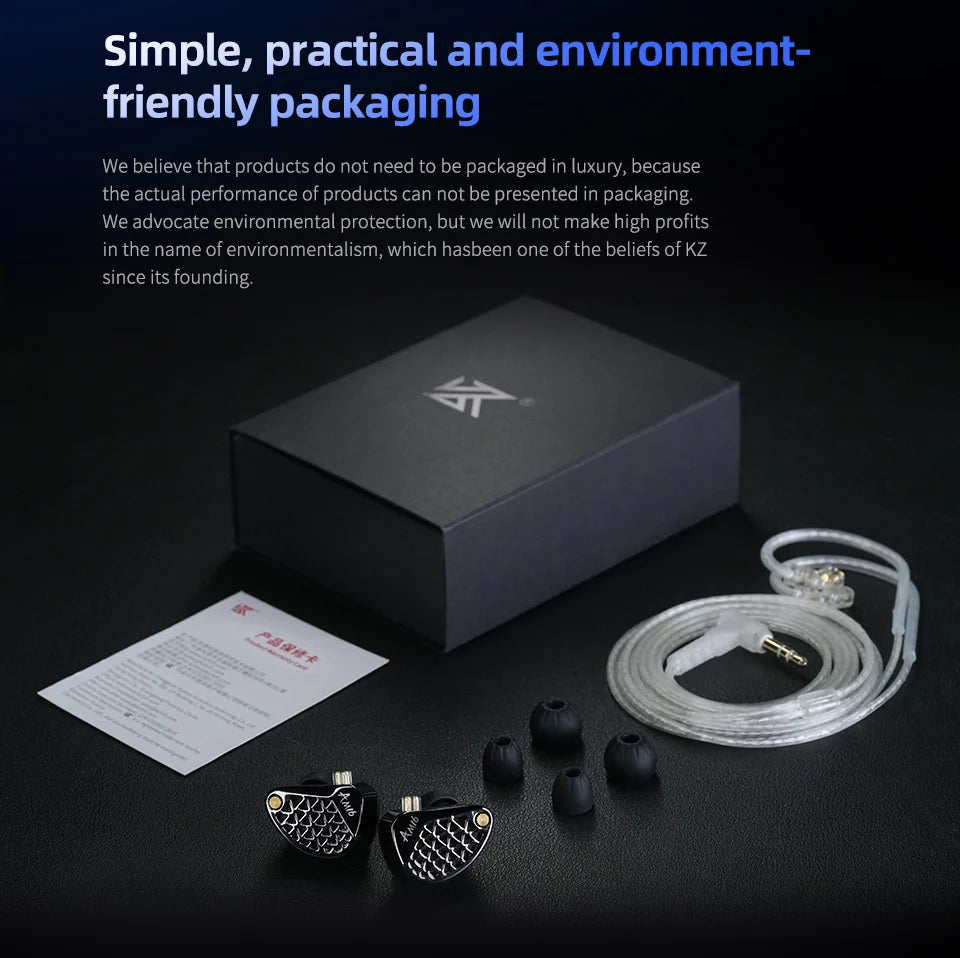 KZ AM16 wired in-ear headphones 16ba balanced armature high fidelity monitor bass noise cancelling headphones sport headphones