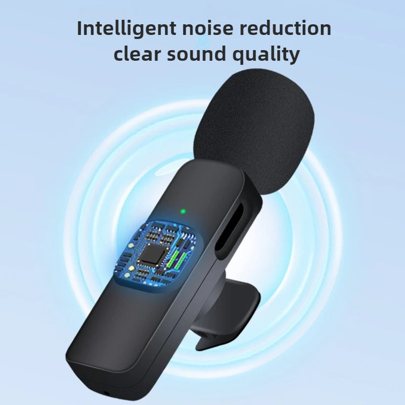 New Wireless Lavalier Microphone Portable Audio Video Recording Mini Microphone for Android PC Camera Live Gaming Phone