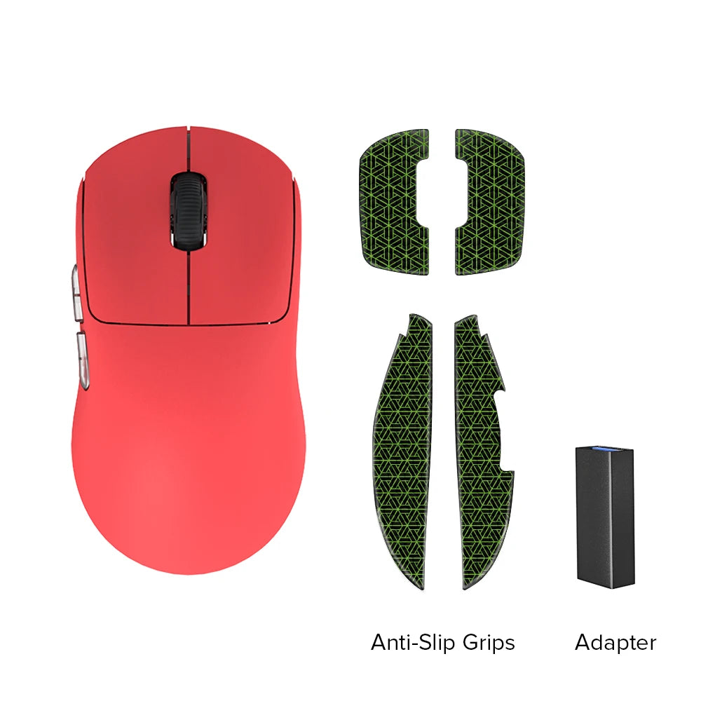 Kysona Aztec Red Gaming Mouse Wireless Mouse 55g PAW3395 Ultra-Light 26000DPI  Optical Computer Bluetooth Mice For Laptop PC