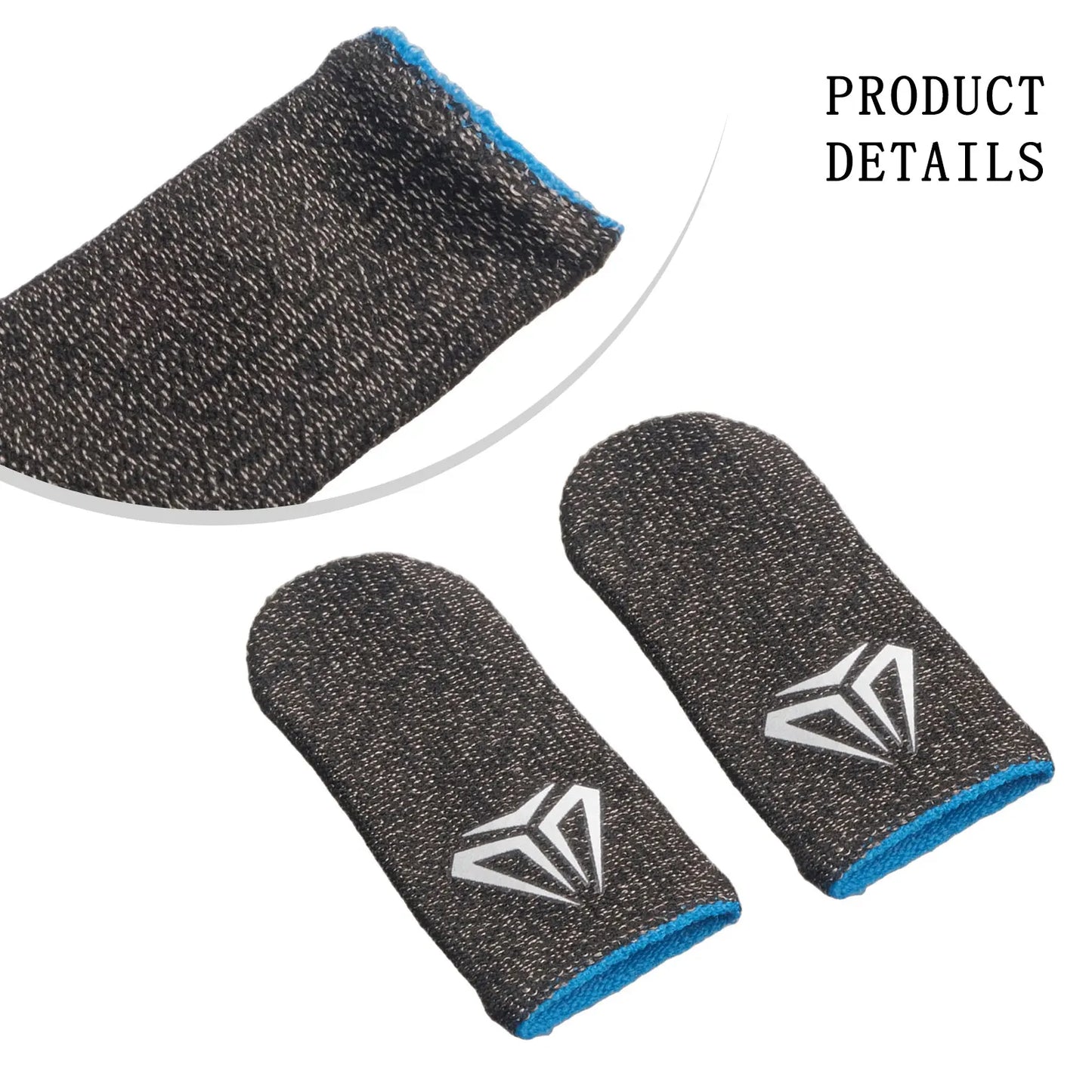 2x Mobile Game Fingertip Gloves Gamer Sweatproof Anti-slip Touch Screen Finger Sleeve Breathable Gaming Finger Cover Sweat-proof