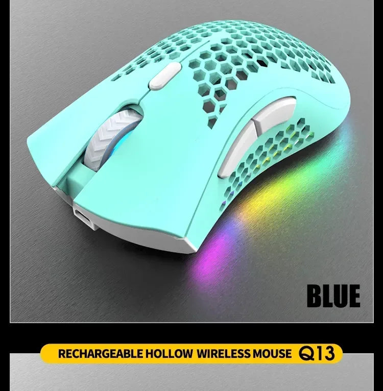 BM600 Wireless Mouse USB 2.4G Wireless RGB Optical Cellular Gaming Mouse Ergonomic Optical Honeycomb Office Wireless Mouse