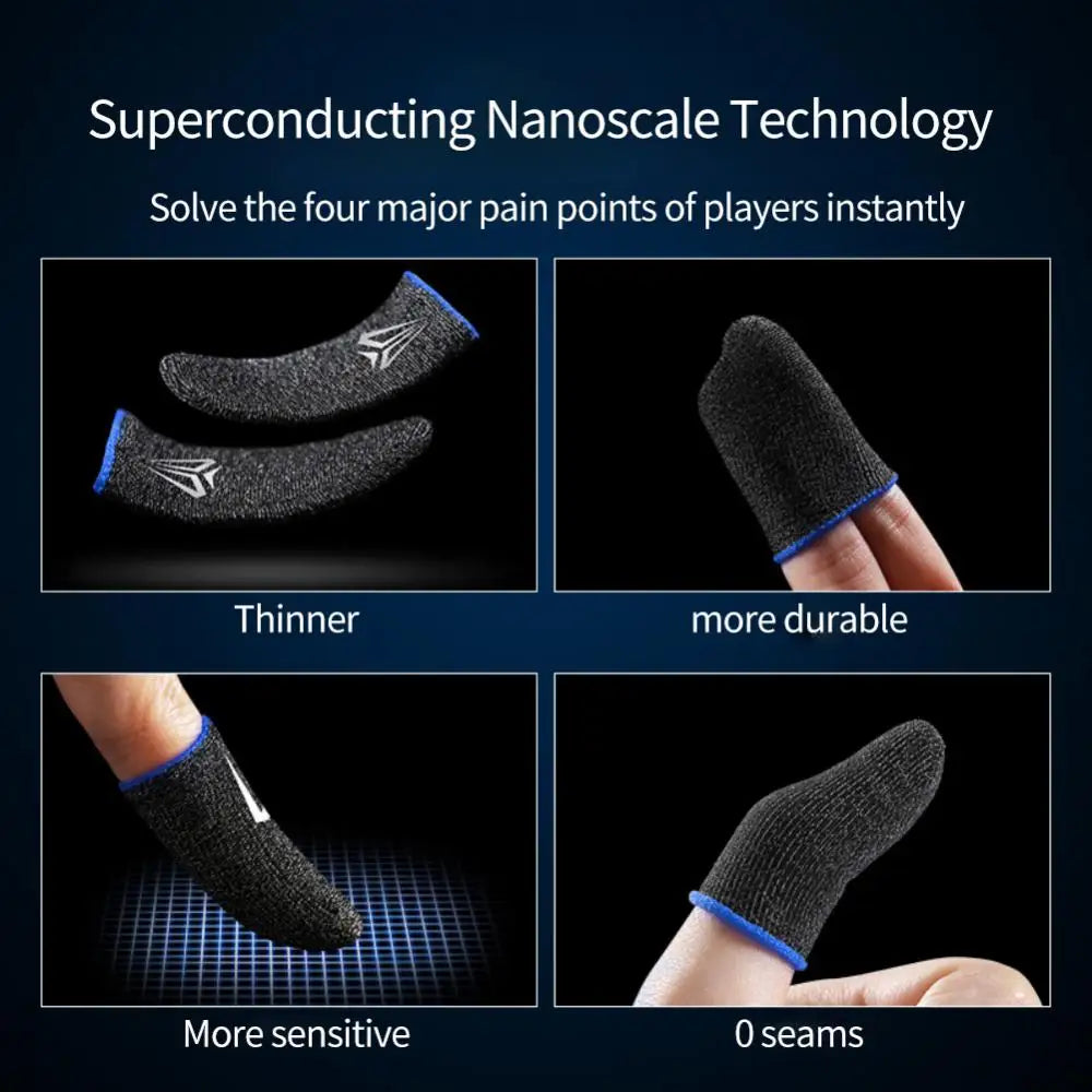 1~10PCS Pair Fingertips For Game Pubg Mobile Anti Slip Finger Glove Game Controller Finger Sleeve For Touch Screen Mobile Gaming