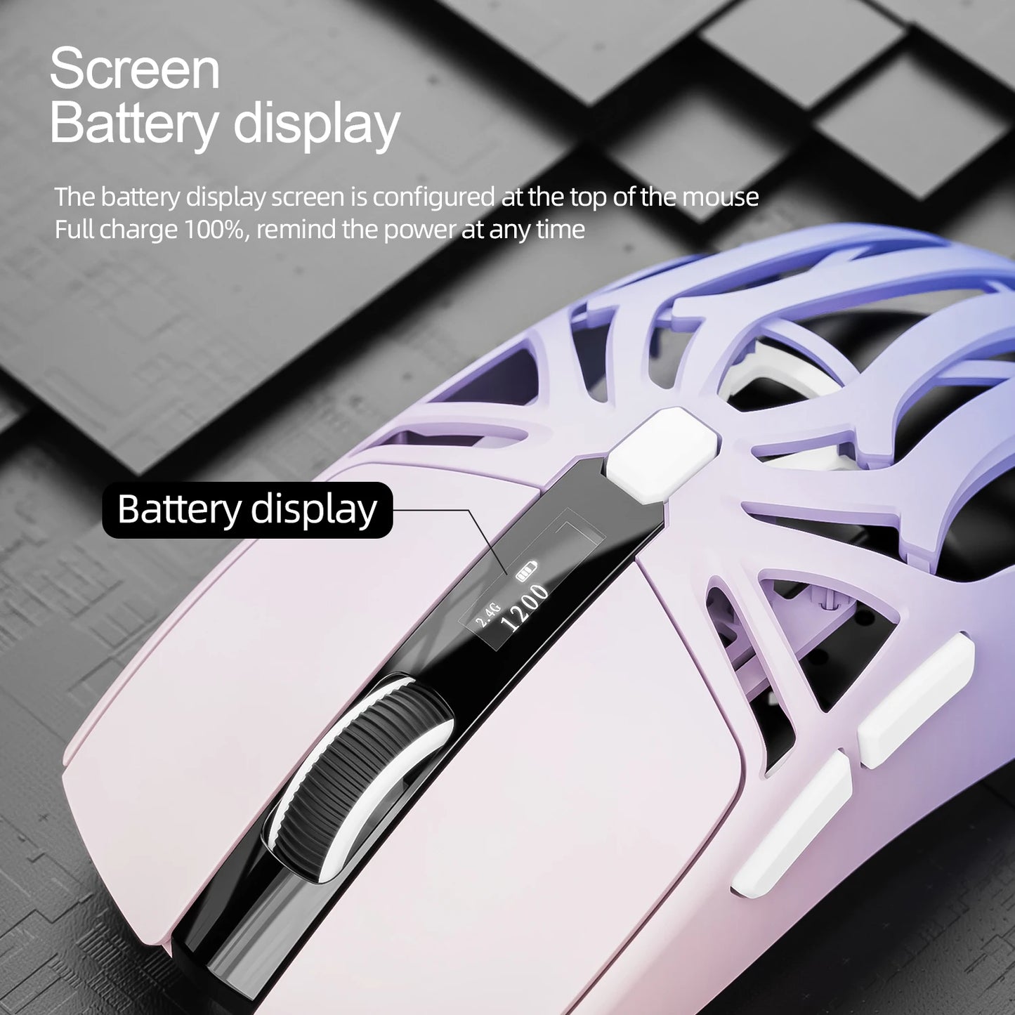 Smailwolf RS8 1000Hz Bluetooth mouse, three-mode connection, lightweight macro gaming mouse notebook computer hollow mouse