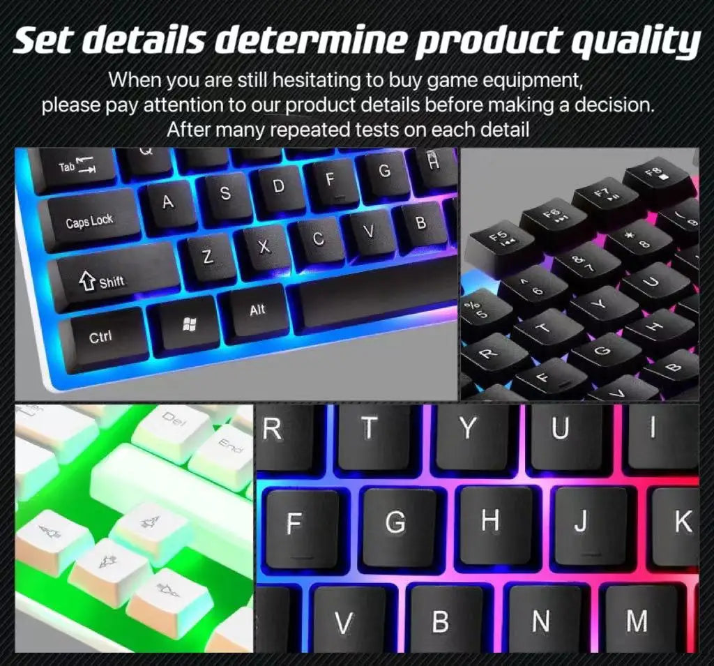 ITLY USB Wired Keyboard Set 104 Keys Backlight Gaming Keyboard Gaming  For Laptop PC Computer