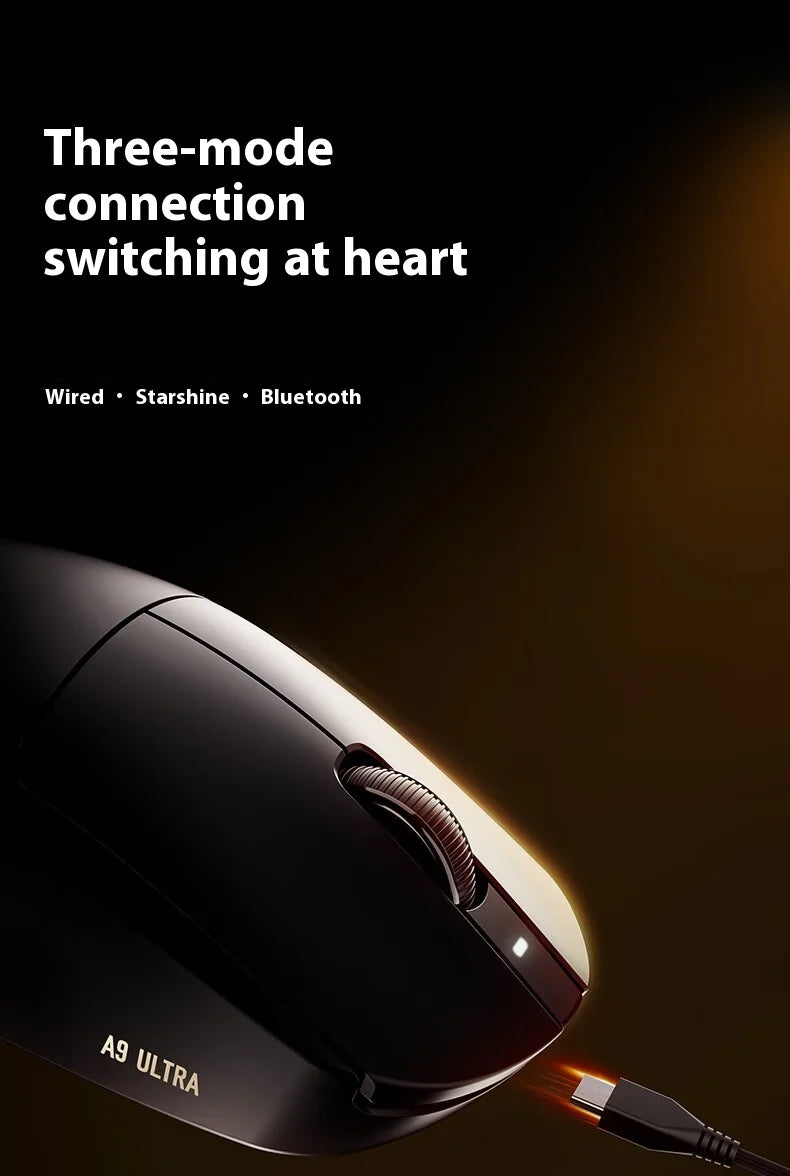 ATK A9 Ultra Wireless Gaming Mouse A9/A9 SE/A9 Plus/A9 Pro Tri Mode 8K 53g Lightweight E-sports Gaming Mouse PC Custom Accessory