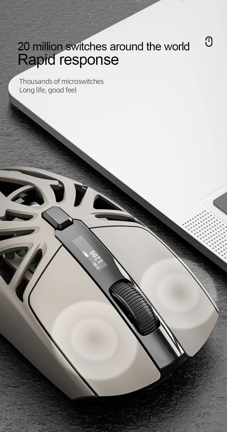 Smailwolf RS8 1000Hz Bluetooth mouse, three-mode connection, lightweight macro gaming mouse notebook computer hollow mouse